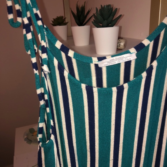 Zara green and white super comfy dress - Picture 5 of 6